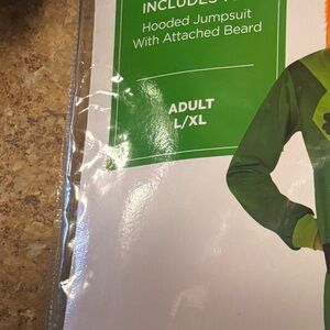 Adult Green Leprechaun Costume with Beard